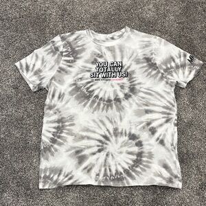 Abercrombie Kids Gray Tie-Dye Tee with Slogan